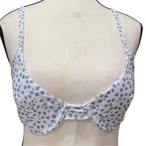 Leaf Print Underwire Bikinis Top
